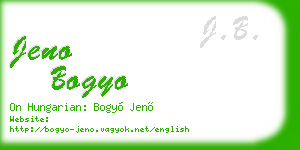 jeno bogyo business card